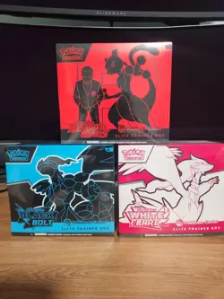 Pokemon Black Bolt, White Flare, & Destined Rivals Pokemon Center Etb Set. - Image 1