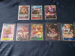One Piece Card Lot English (Donquixote, Kouzuki, Jewelry, Nami, Kaido Alt Arts) - Image 1