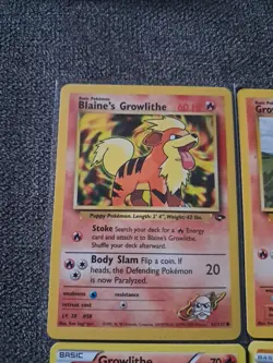 Pokemon TCG Growlithe And Arcanine 10 Card Lot (2 Fire Energies) - Image 2
