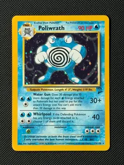 Poliwrath 015/130 Holo Pokemon Card Base Set 2 WOTC Rare - Image 1