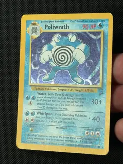 Poliwrath 015/130 Holo Pokemon Card Base Set 2 WOTC Rare - Image 2