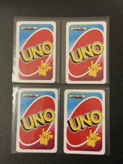 UNO Pikachu Full Set x4 Playing Card Game TCG Official Mattel Nintendo NM - Image 2