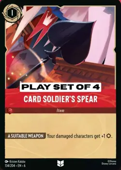 Card Soldier's Spear 134/204 ⭕Play set of 4⭕Lorcana Azurite Sea - Image 1