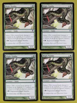 Blight Mamba x4 Scars of Mirrodin 4x Playset Magic the Gathering MTG - Image 1