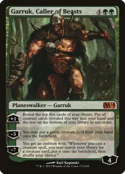 MTG - Garruk, Caller of Beasts - M14 - Magic the Gathering - Image 1