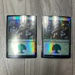 Magic The Gathering MTG Forest (384) FOIL Zendikar Rising Basic Land - Image 1