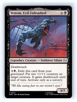 Venom, Evil Unleashed #71 Regular Common MTG 2025 Marvel's Spider-Man (SPM) - Image 1