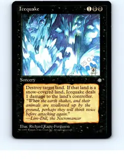 Icequake Black Uncommon Ice Age MTG NP Near Mint or Better - Image 1