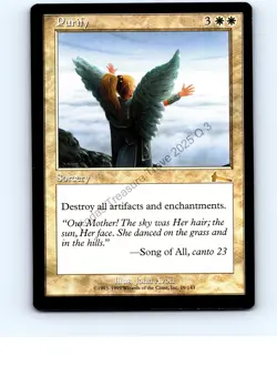 Purify #19 White Rare Urza's Legacy MTG NP Near Mint or Better - Image 1