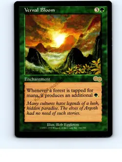 Vernal Bloom #281 Rare Urza's Saga MTG NP Near Mint or Better - Image 1