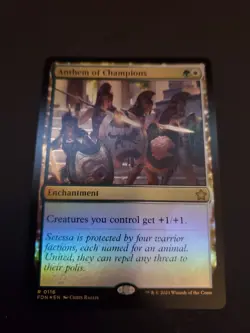 Anthem of Champions - Foundations - NM - MTG - FOIL - Rare - Enchantment - Image 1