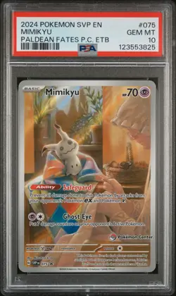 2024 POKEMON SVP EN-SV BLACK STAR PROMO #075 MIMIKYU PSA 10 - Image 1