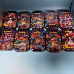 Pokemon TCG Mega Evolution MEGA HEROES MINI TIN DISPLAY Factory Sealed - Image 5
