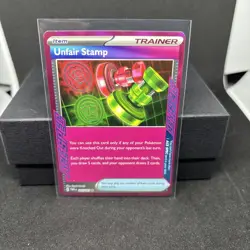 Unfair Stamp 165/167 Sv06 Twilight Masquerade Ace Holo Pokemon TCG NM Condition - Image 1