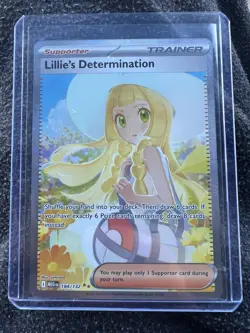 Pokemon TCG Lillie’s Determination SIR 184/132 NM Mega Evolution ME01 - Image 1