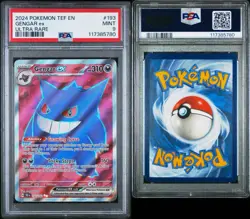 2024 POKEMON TEF EN-TEMPORAL FORCES ULTRA RARE #193 GENGAR EX PSA 9 MINT - Image 3