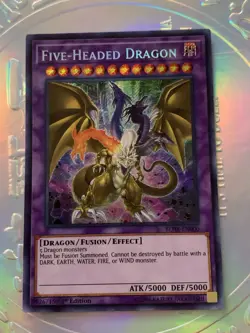 YuGiOh! Five-Headed Dragon BLHR-EN000 Secret Rare 1st Edition NM - Image 2