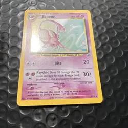 Espeon Neo Discovery Unlimited Holo Rare 1/75 (2001) Pokemon Card Vintage WoTC - Image 5