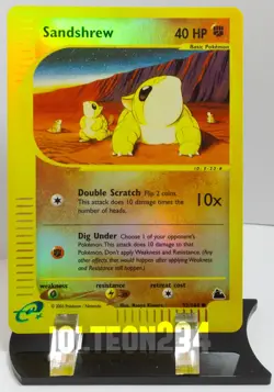 Pokemon TCG Card - Sandshrew (Skyridge) 92/144 Reverse Holo Common - Image 1