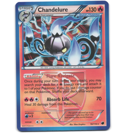 Pokemon 2013 Light Play Chandelure 16/116 Plasma Freeze Holo Card - Image 1