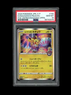 Pokemon PSA 10 GEM MINT 2020 Kanazawa's Pikachu Japanese Center Card 144/S-P - Image 1