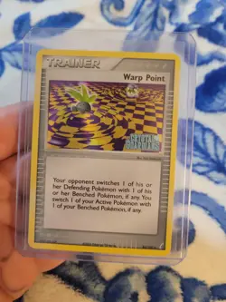 Warp Point 84/100 Crystal Guardians Reverse Holo Stamped Pokemon Card - Image 1