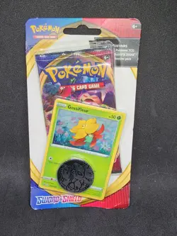 Pokemon Sword and Shield Booster Pack Glossifleur Card & Coin Brand New Sealed - Image 1