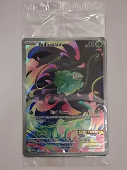 Pokemon TCG Mega Evolutions Stamped Promo Card - Bulbasaur 133/132 - SEALED - Image 3