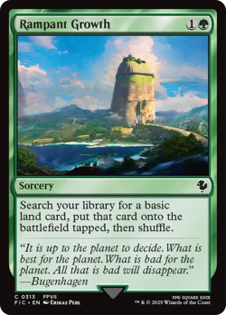 MTG magic 1x Rampant Growth (M/NM) Commander Final Fantasy - Image 1