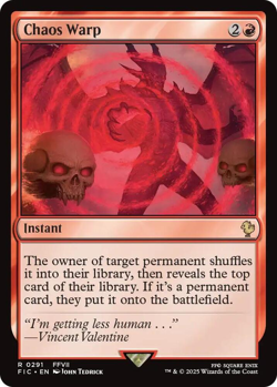 MTG magic 1x Chaos Warp (M/NM) Commander Final Fantasy - Image 1