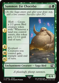 MTG magic 1x Summon: Fat Chocobo FOIL (M/NM) Final Fantasy - Image 1
