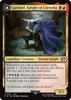 MTG magic 1x Garland, Knight of Cornelia FOIL (M/NM) Final Fantasy - Image 1