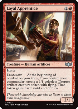 MTG Magic 1x Loyal Apprentice (M/NM) Commander Tarkir Dragonstorm - Image 1