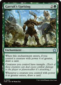 MTG magic 1x Garruk's Uprising (M/NM) Foundations - Image 1