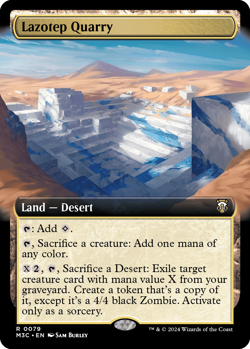MTG 1x Lazotep Quarry EXTENDED ART RIPPLE FOIL (M/NM) Com. Modern Horizon 3 - Image 1