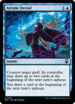MTG Magic 1x Arcane Denial RIPPLE FOIL (M/NM) Commander Modern Horizons 3 - Image 1