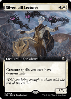 MTG 1x Silverquill Lecturer EXTENDED RIPPLE FOIL (M/NM) Com. Modern Horizon 3 - Image 1