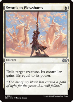 MTG Magic 1x Swords to Plowshares (M/NM) Commander Duskmourn House of Horror - Image 1