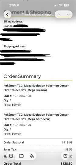 Pokemon TCG Mega Evolution Pokemon Center Exclusive ETB Set of 2 Factory Sealed - Image 3