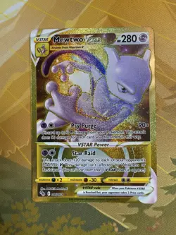 Pokemon SWSH Pokemon GO Mewtwo VSTAR 086/078 NM - Image 1