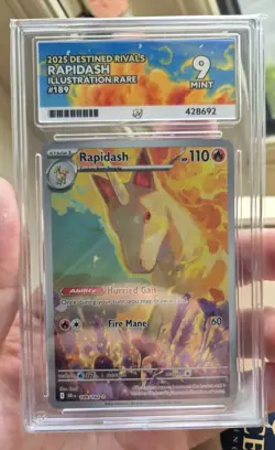 Pokemon Rapidash Illustration Rare Card 189/182 Destined Rivals Series Ace 9 - Image 1