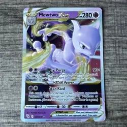 Mewtwo VSTAR Ultra Rare Psychic holo Pokemon GO #031/078 [Near Mint] Pokemon TCG - Image 1