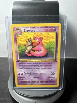 Pokemon TCG 1st Edition Slowbro Fossil Uncommon 43/62 Vintage WOTC NM - Image 1