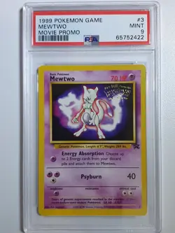 1999 Pokemon Game Mewtwo #3 Movie Promo - PSA 9 - Image 1