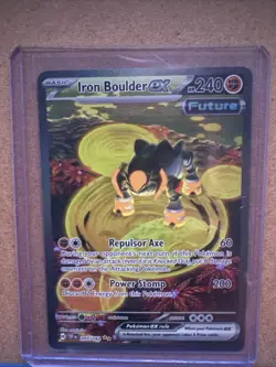 Pokemon TCG Iron Boulder EX Scarlet & Violet Temporal Forces 207/162 SIR - Image 1