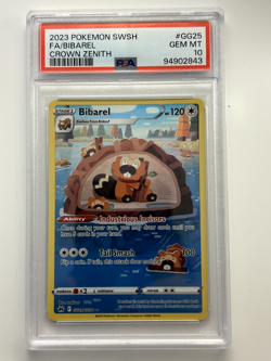 Pokemon Bibarel PSA 10!!! GG25/GG70 Full Art Crown Zenith - Image 1