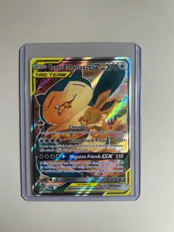 Eevee & Snorlax GX Tag Team SM169 Pokemon Black Star Promo Sun & Moon 2019 NM! - Image 3