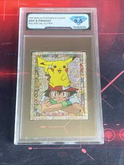 1999 MERLIN POKEMON #S2 ASH & PIKACHU-PRISM DSG 9.5 - Image 1