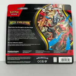 Pokemon TCG Mega Evolution Three Booster Blister Pack Psyduck Promo New Sealed - Image 2