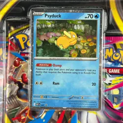 Pokemon TCG Mega Evolution Three Booster Blister Pack Psyduck Promo New Sealed - Image 3